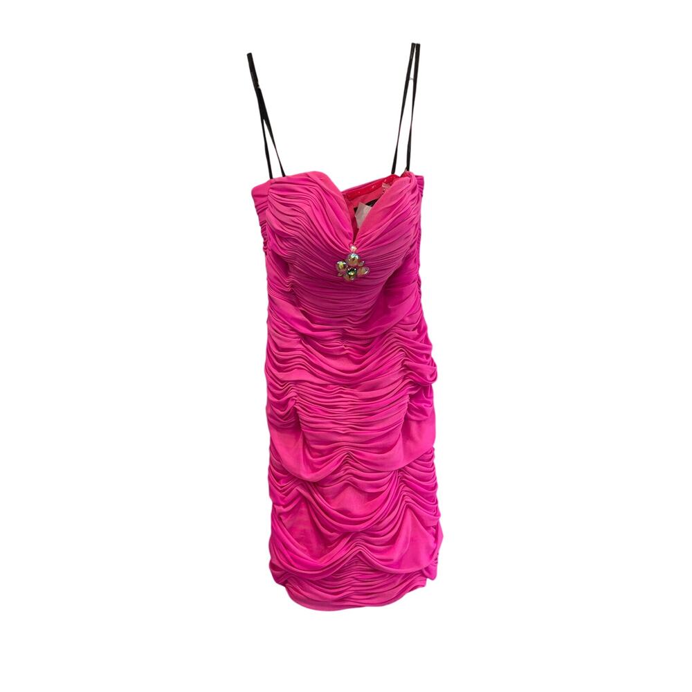 Alyce Paris Crystal Prom Cocktail Formal Bodycon Dress Size 6 Pink